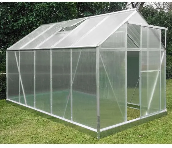 Kasvihuone poly hopea 191x313x191cm